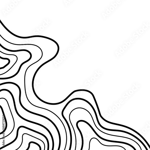 Topographic Line Corner