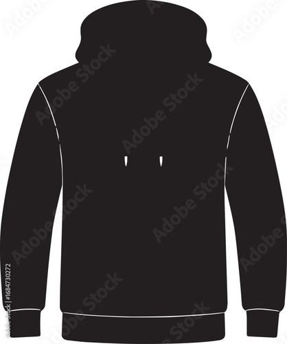  Streetwear Hoodie Silhouette Vector Illustration