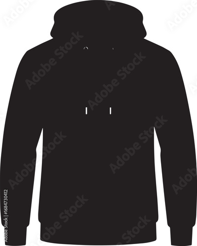  Streetwear Hoodie Silhouette Vector Illustration