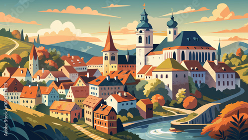 Český Krumlov in the Czech Republic enchants visitors with a fairytale castle, baroque gardens, medieval streets, and riverfront houses painted in warm pastel tones.