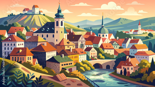 Český Krumlov in the Czech Republic enchants visitors with a fairytale castle, baroque gardens, medieval streets, and riverfront houses painted in warm pastel tones.