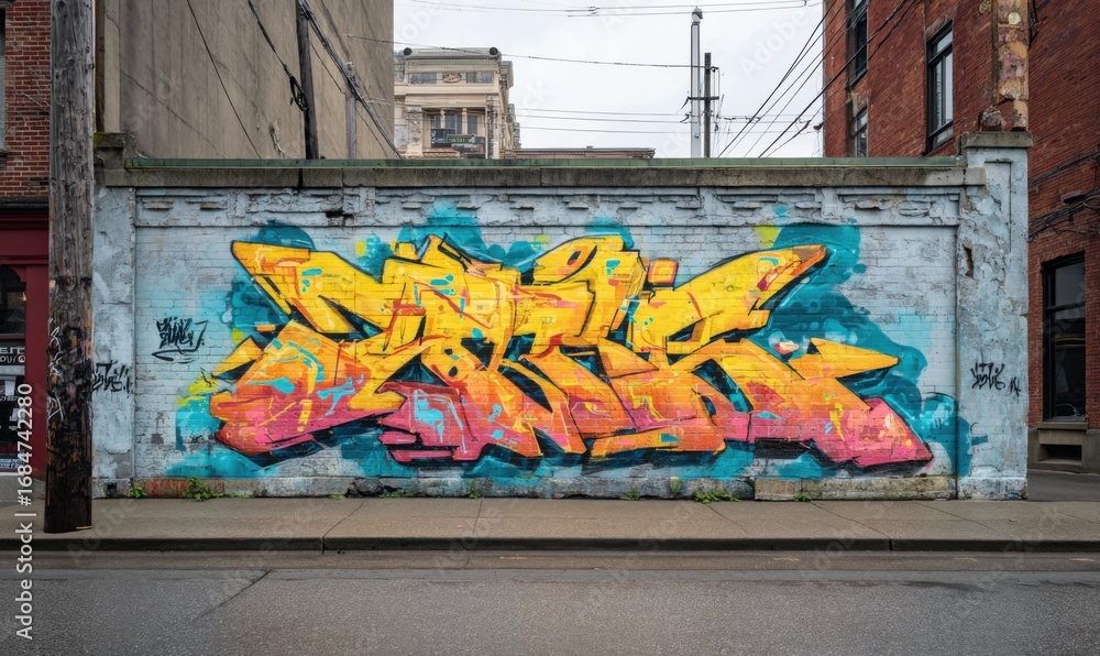 Obraz premium Urban street art mural