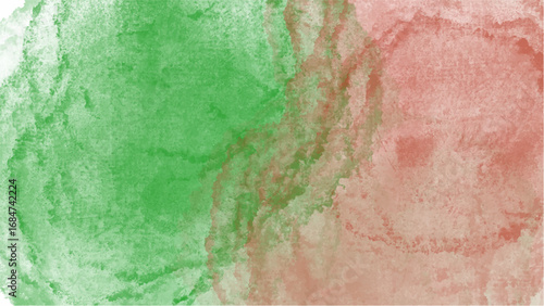 Green and pink watercolor background with copyspace for your design. vector.