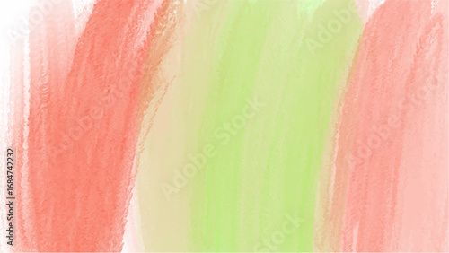 Green and pink watercolor background with copyspace for your design. vector.