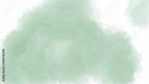 Green watercolor background with copyspace for your design. vector.