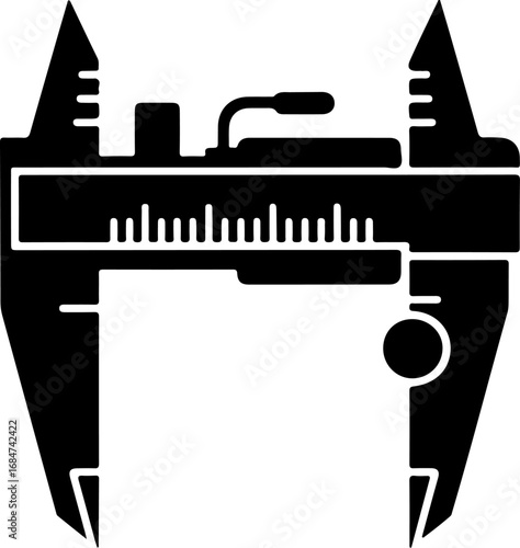 calipers silhouette vector illustration