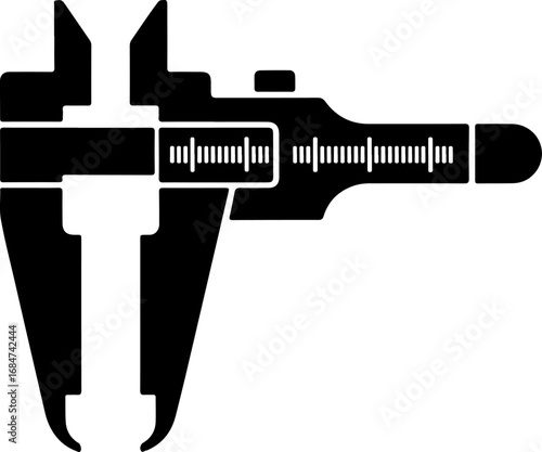 calipers silhouette vector illustration