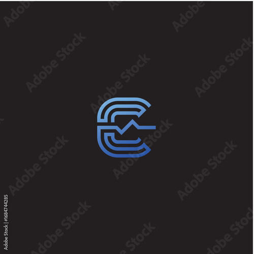 Abstract logo design featuring the letter C, stylized with overlapping lines and a subtle gradient.