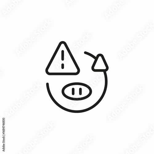 attention with refresh icon sign vector