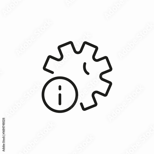 gear with information icon sign vector