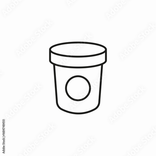 icecream pint container icon sign vector
