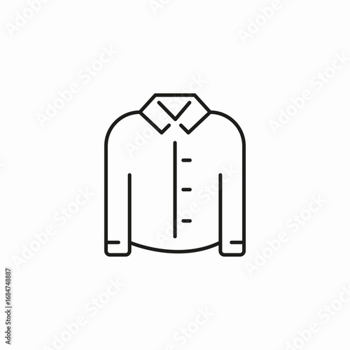men's button-down shirt icon sign vector