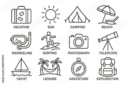 Enjoying summer activities with sun, beach, camping, and water sports in a vibrant outdoor setting