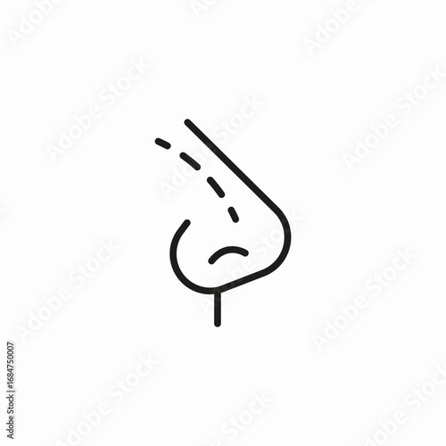stuffy running nose icon sign vector