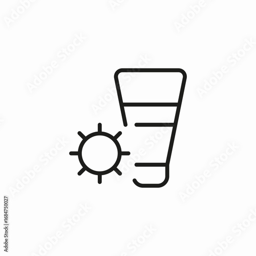 sunscreen lotion bottle icon sign vector