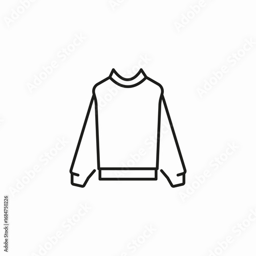 unisex sweatshirt clothing icon sign vector