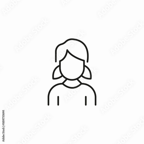 woman with earrings icon sign vector