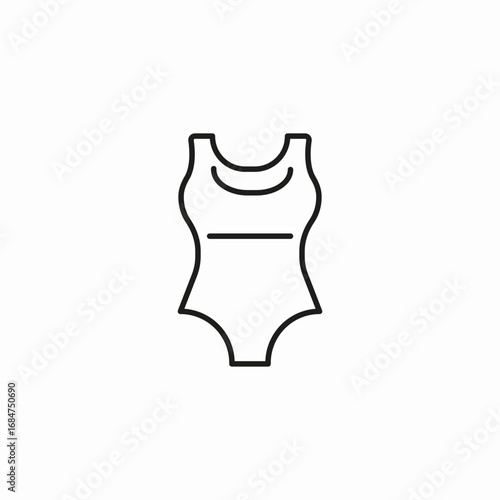 women swimsuit clothing icon sign vector