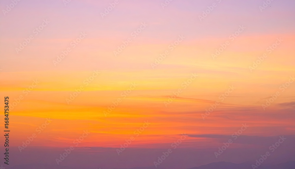 Fototapeta premium Warm Gradient Sunset Sky: Abstract Orange Pink Purple Color Blend
