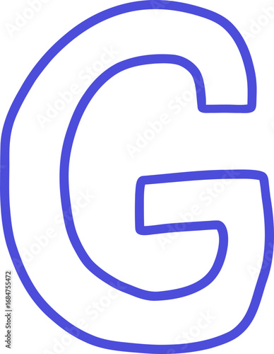 Hand Drawn Outline Letter In Playful Font