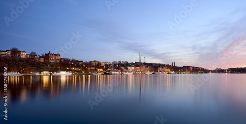 Canvas Print Sunset in Stockholm
