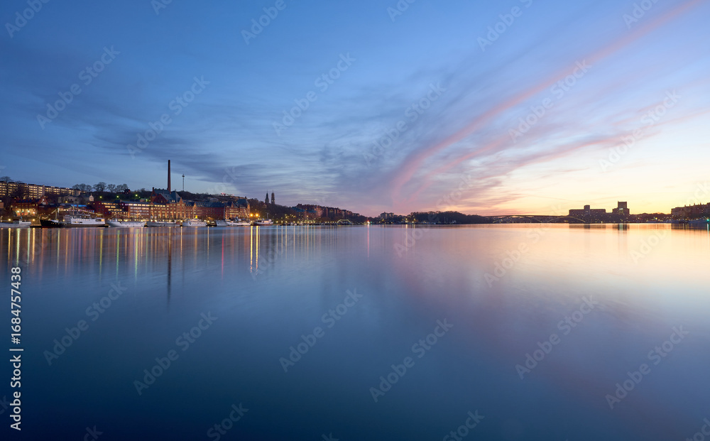 Fototapeta premium Sunset in Stockholm