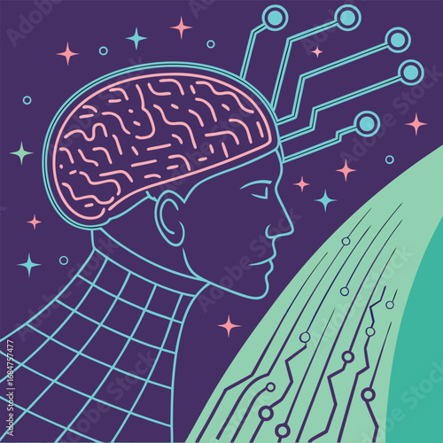 Artificial intelligence concept vector generated by ai
