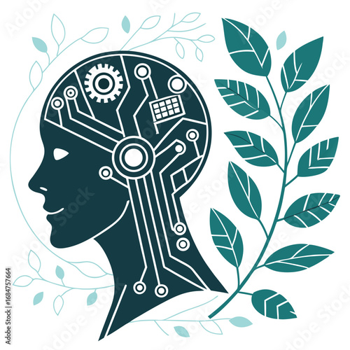 Artificial intelligence concept vector generated by ai