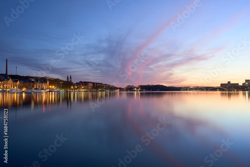 Canvas Print Sunset in Stockholm