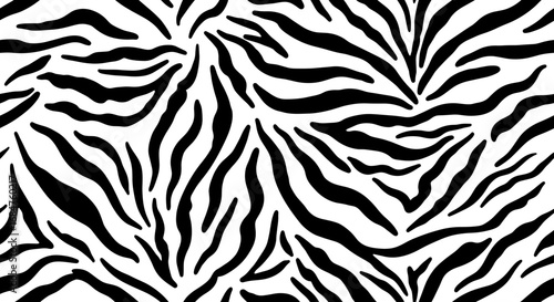 Black and white zebra print pattern.