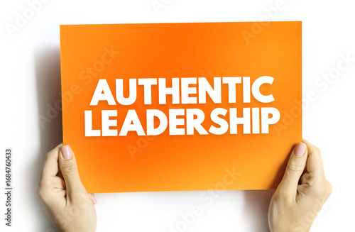 Wallpaper Mural Authentic Leadership is a growing field in academic research, text concept on card Torontodigital.ca
