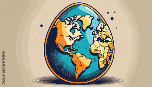 Earth in an Egg A Symbol of New Beginnings, Growth, and Conservation