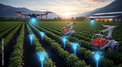 Smart Farming Technology Revolutionizing Agriculture with Drones Robots and AI