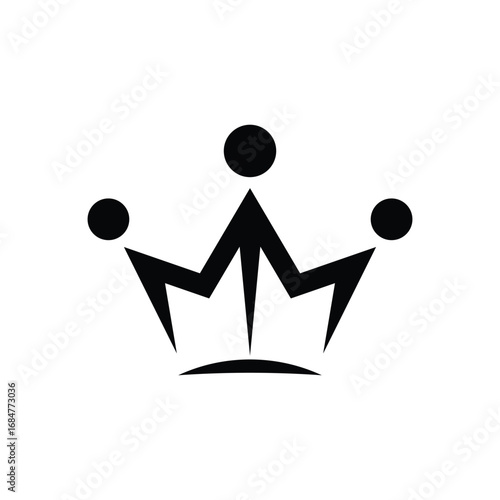 Initial letter MM crown king royal logo design template