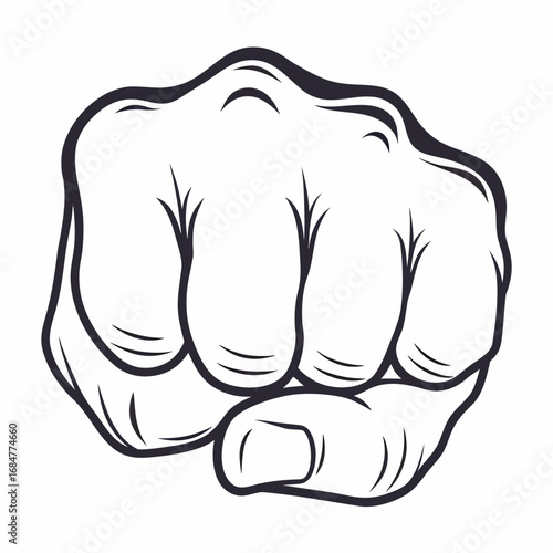 Strong Hand Fist Vector Art – Symbol of Unity and Resistance