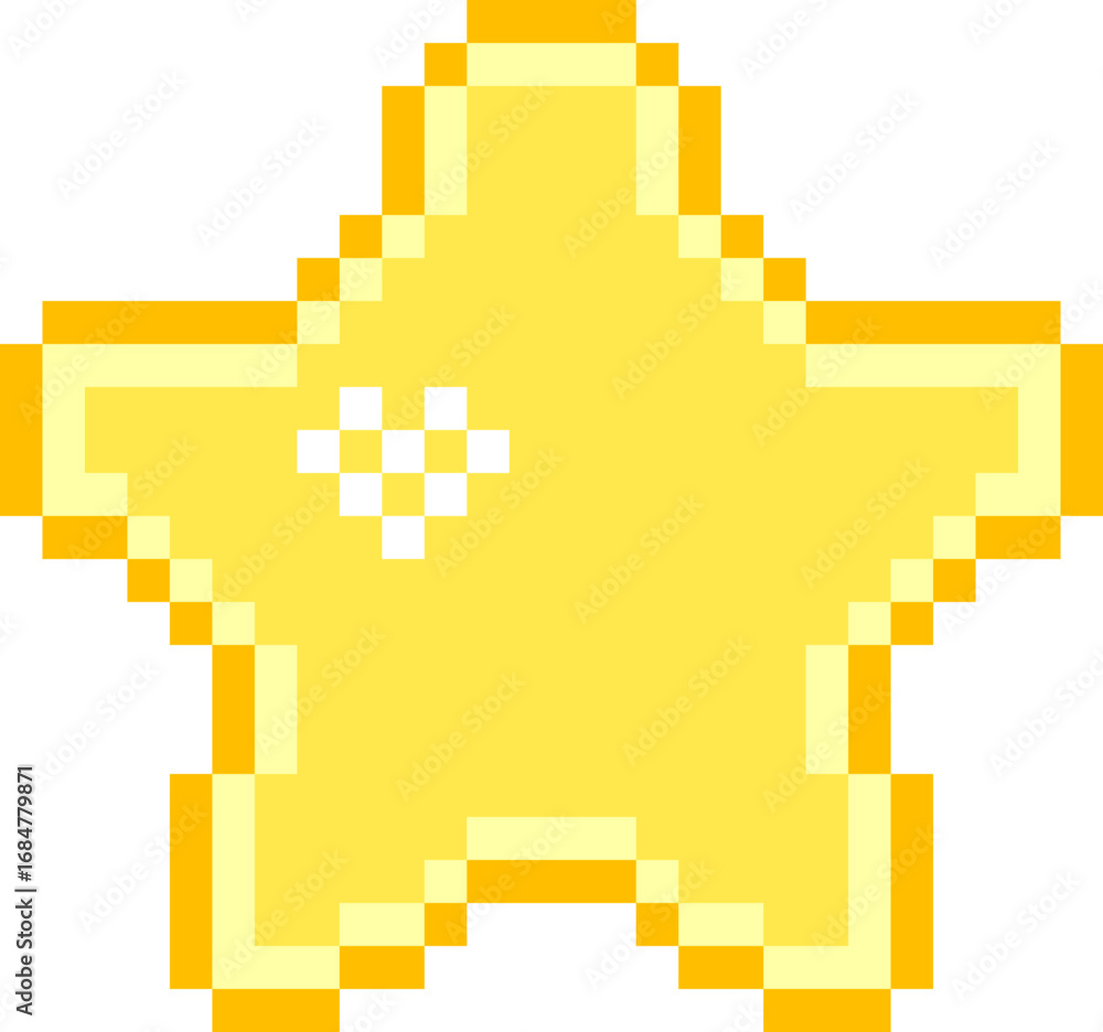 Obraz premium Pixel Art Star