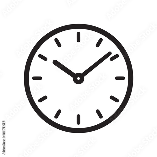 Classic analog clock face with hour and minute hands