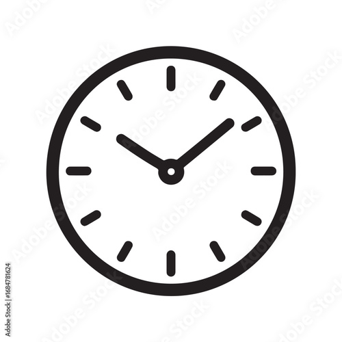 Classic analog clock face with hour and minute hands