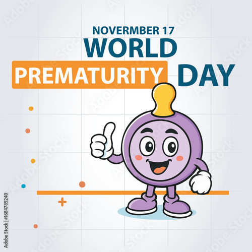 World Prematurity Day Banner Vector Template