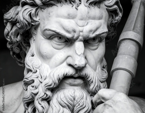 Wallpaper Mural Close-up of a stern, ancient god statue Torontodigital.ca