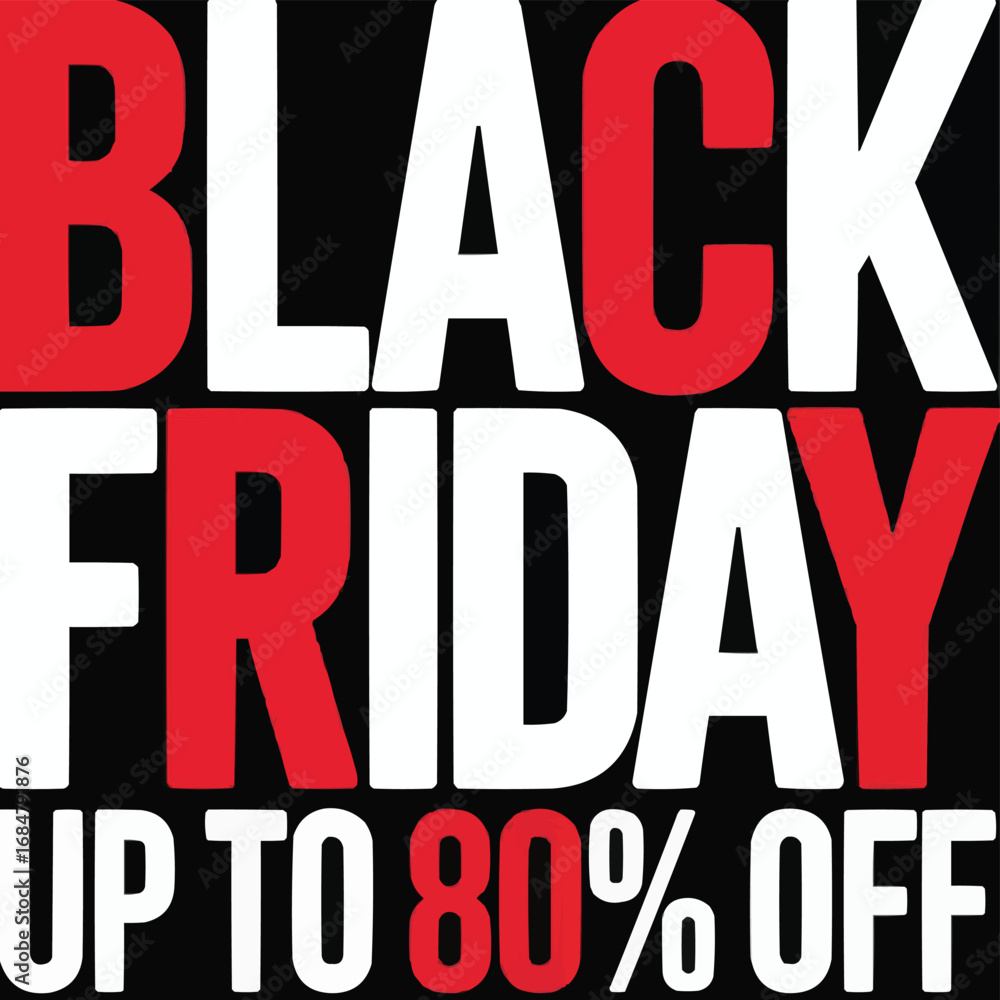 Obraz premium Bold Typography Black Friday Banner with Dynamic Design Elements