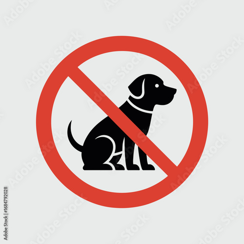 Canvas Print no dogs sign