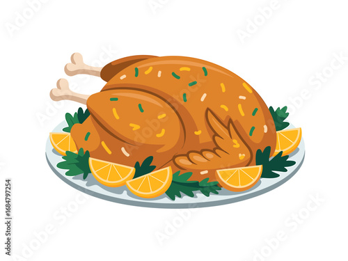 Roasted Turkey on a Plate