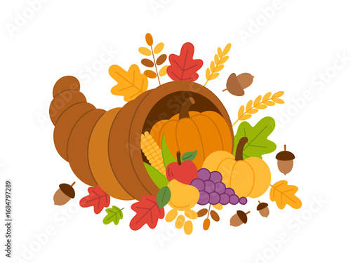 Autumn Harvest Cornucopia A Symbol of Abundance and Gratitude