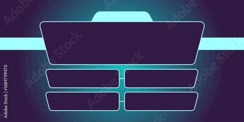 Trivia quiz question answer interface template with multiple choice menu bar ui challenge frame background test contest retro game show design competition layout