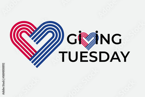 Giving Tuesday Charity Banner Vector, Donation and Fundraising Campaign Design
