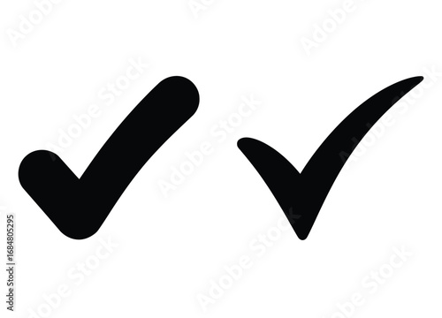 WebTwo simple black checkmarks on a clean white background, representing confirmation, completion, or selection with a modern and minimalist aesthetic.
