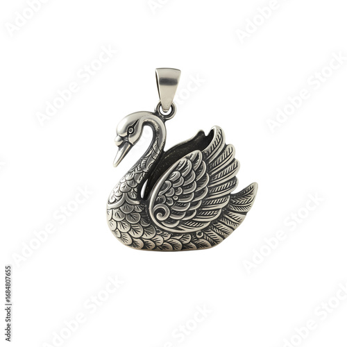 Elegant Sterling Silver Swan Pendant: Jewelry Design Inspiration