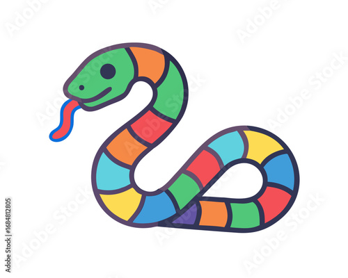 vector illustration of a cartoon snake