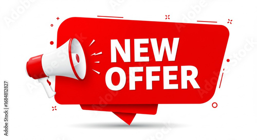 Megaphone announcement for new offer sale promotion